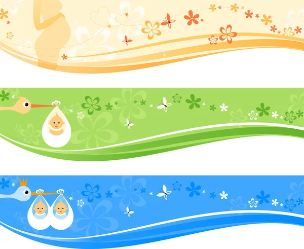 Zestaw Baby Banner — Wektor stockowy