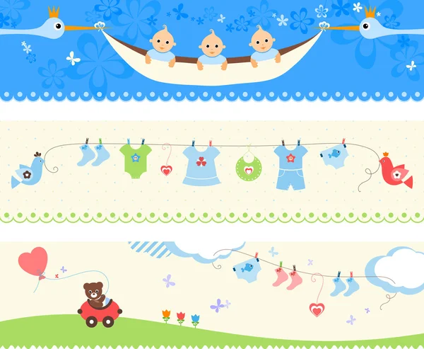 Banner babyset — Stockvector