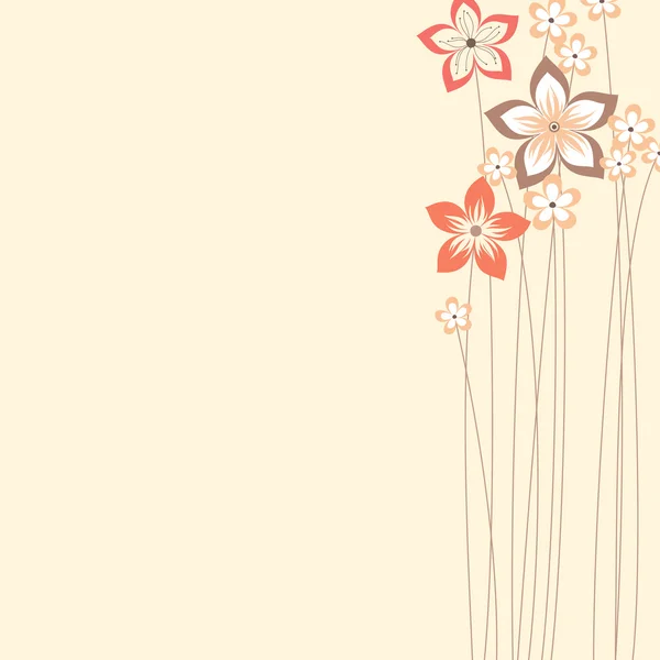 Σχεδιασμός καλοκαιρινών λουλουδιών — Διανυσματικό Αρχείο