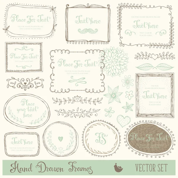 Vector Hand Drawn Frames — Stock Vector