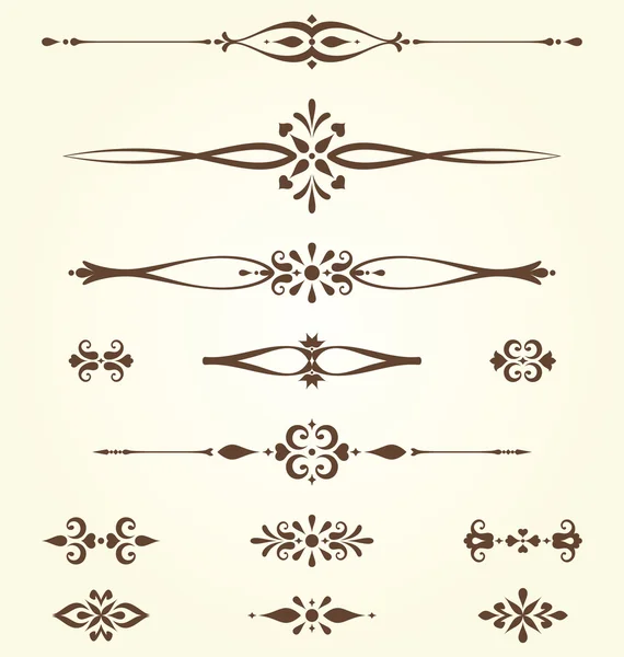 Ornate Motifs Set — Stock Vector