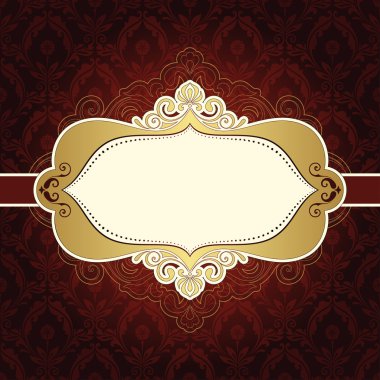 Çerçeve Vintage süslü kırmızı