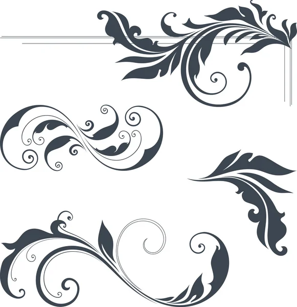 Swirl Design Set — Stock Vector