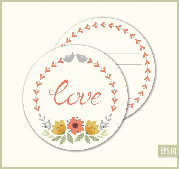 Love Circle Card — Stock Vector