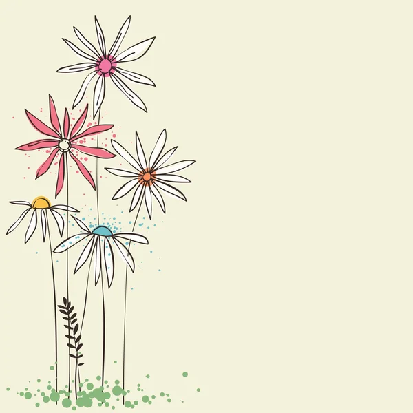 Design de flores Doodle — Vetor de Stock