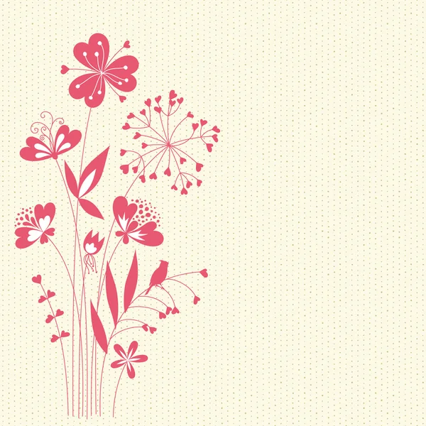 Design de flores românticas — Vetor de Stock