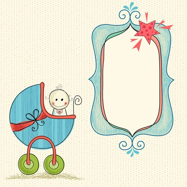 Cadre de bébé garçon — Image vectorielle