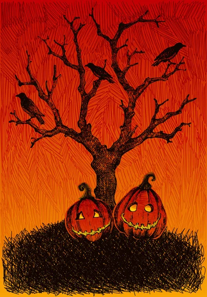 Conception de carte Halloween — Image vectorielle