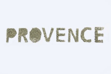 Provence. Beyaz bir arka plan üzerinde izole.