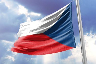 Sallanan kumaş desenli czech bayrağı, 3 boyutlu görüntüleme