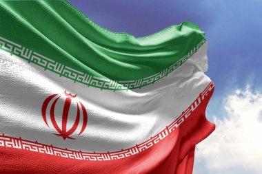 İran bayrağı rüzgarda dalgalanıyor