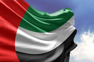 Birleşik Arap Emirlikleri bayrağı, 3 boyutlu.