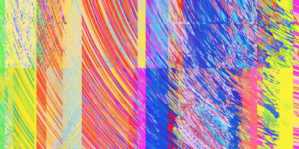 Flerfärgad Förvrängning Screen Textur Färgglada Buller Bakgrund Glitch Art Bakgrund — Stockfoto