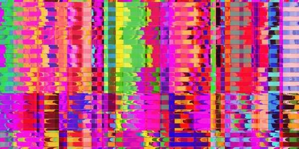 Multicolor Stripe Distortion Screen Texture Barevné Pozadí Hluku Glitch Art — Stock fotografie