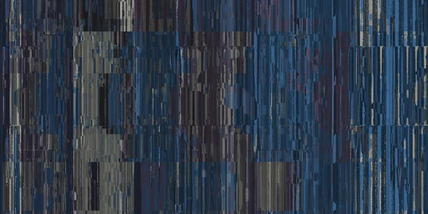 ダークブルーがカモフラージュウォールグリッチアートの背景を錆びた 歪んだ幾何学的表面 抽象的なグランジパターン 歪み画面テクスチャ カラフルなノイズの背景 — ストック写真
