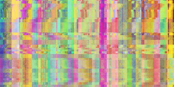 Colored Rändelung Touch Abstract Grunge Pattern Verzerrung Bildschirmstruktur Bunte Hintergrundgeräusche — Stockfoto