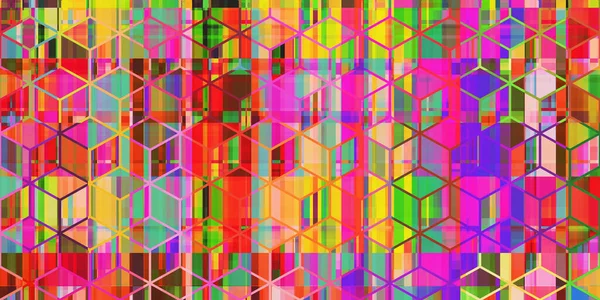 Colored Cube Distortion Screen Texture. Colorful Noise Background. Glitch Art Backdrop. Distorted Geometric Surface. Abstract grunge pattern.