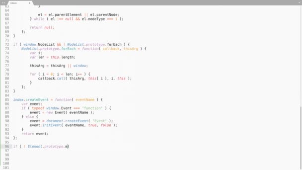 Java Script Programming Language Source Code Typing Effect Inglés Java — Vídeo de stock
