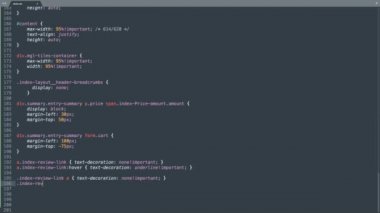 Css Programlama Dili Kaynak Kod Yazma Efekti. Css Programcısı Ticker Renkli Komuta Düzenleyici Ekranı. Ağ Geliştirme Teknoloji Eğitimi. Koyu mavi arka plan. Mavi Leylak Sarı Turuncu Renk Vurgulaması. 