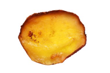 İzole edilmiş Kızarmış Patates Yemeği. Izgara Patates Dilimi.