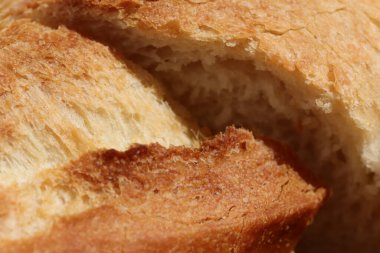 Baget dokusunun çıtır çıtır yüzeyi. Sağlıklı gıda geçmişi.