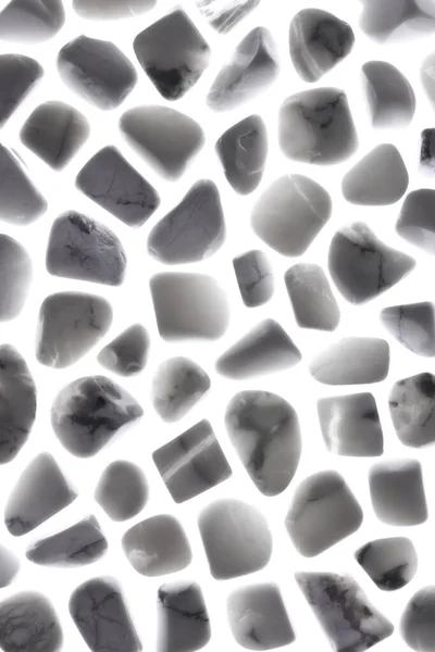 White turquoise jewel stones rare texture. Pile mineral pebbles background.
