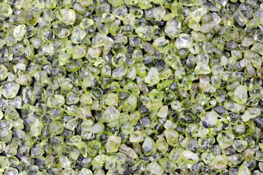 Olivine mücevher yığını dokusu.