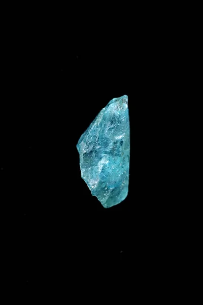 Apatite Jewel Stone Texture Black Background Macro Closeup — Foto de Stock