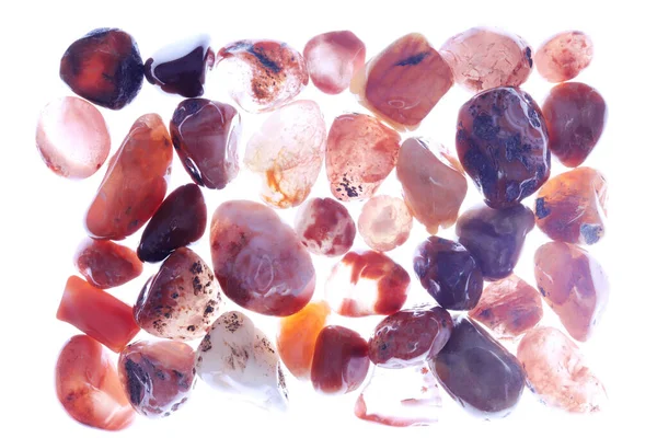 South Onyx Heap Jewel Stones Texture White Light Background — Stock Photo, Image