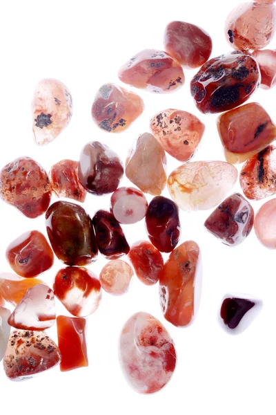 South Onyx Heap Jewel Stones Texture White Light Isolated Background — Stock Photo, Image