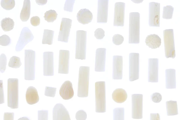 Fehér Korall Ritka Drágakő Textúra Fehér Fény Háttér — Stock Fotó