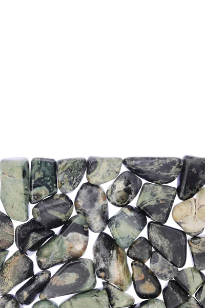 Джаспер Камбаба Прикрашає Камінь Текстурою Половинці Білого Ізольованого Фону Місце — стокове фото