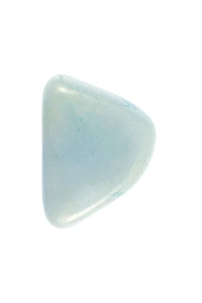 Aquamarine Jewel Stone Texture White Light Isolated Background Macro Closeup —  Fotos de Stock