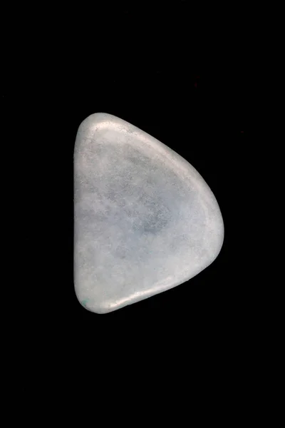 Aquamarine Jewel Stone Texture Black Background Macro Closeup — 스톡 사진