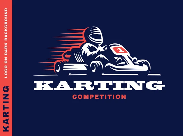 Vencedor de corridas de kart — Vetor de Stock