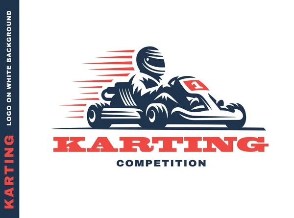 Vencedor de corridas de kart — Vetor de Stock