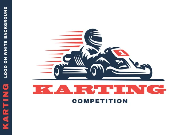 Ganador de carreras de karts — Vector de stock