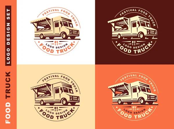 Logo of food truck — Stock Vector