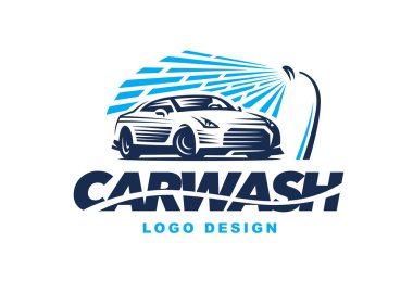 Işık arka plan üzerinde logo Oto yıkama.
