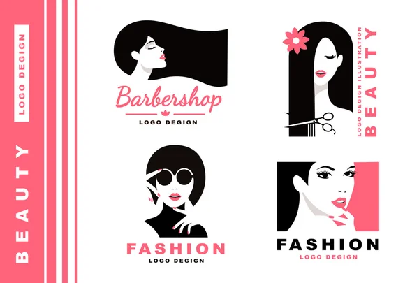 Logo Collection. Cosmetics and fashion — Stock Vector