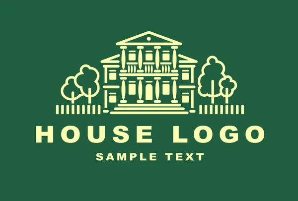 Logo Emblem mit dem Haus. — Stockvektor