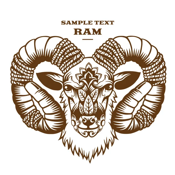 Vector Illustration Ram. Grafica decorativa — Vettoriale Stock
