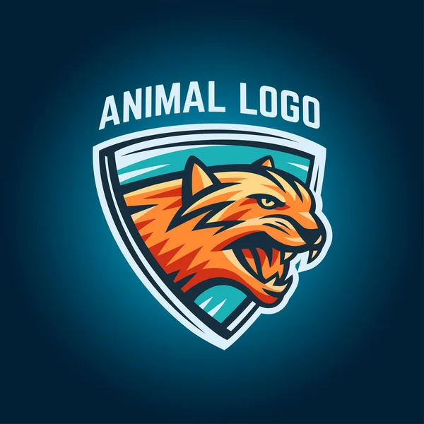 Zvířecí logo na bílém pozadí — Stockový vektor