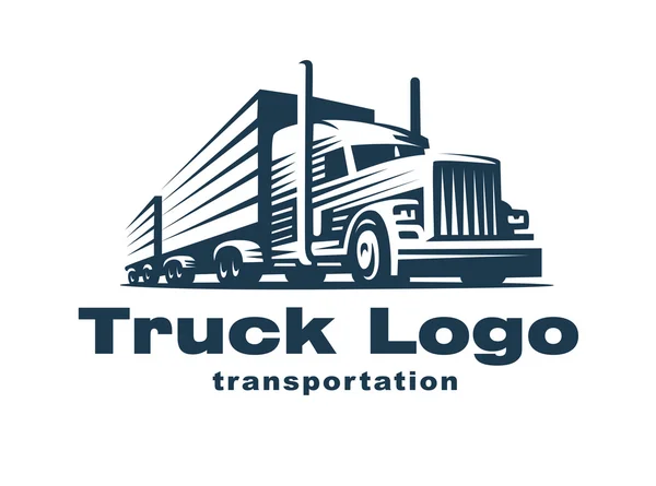 Truck logo illustration on white background — Stock Vector