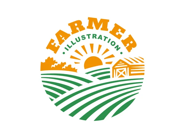 Illustration farm logo style — Stock Vector