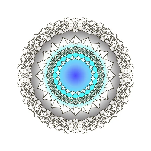 Mandala oriental. Illustration vectorielle sur fond isolé — Image vectorielle