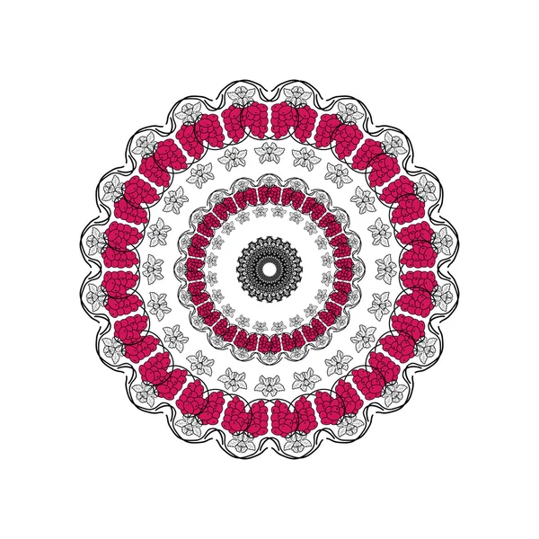 Ornament Farbkarte mit Mandala — Stockvektor