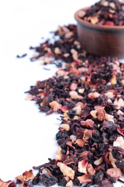 Burgundy amber çiçeği koşucusu ve seramik infüzyon kasesi