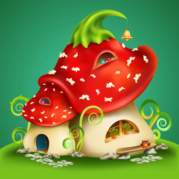 sihirli mantar ile bir kapı ve pencere eşiği