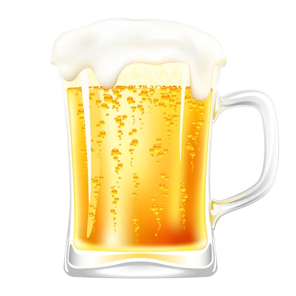 Köpüklü bira bardağı.